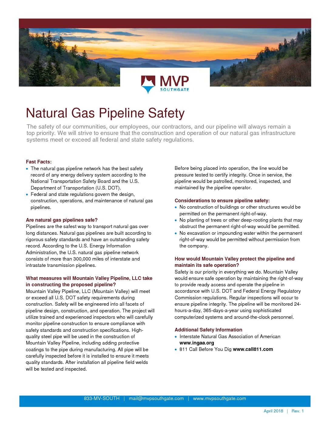 MVP Southgate Natural Gas Pipeline Safety FINAL MVP Southgate   MVP Southgate Natural Gas Pipeline Safety FINAL Pdf 