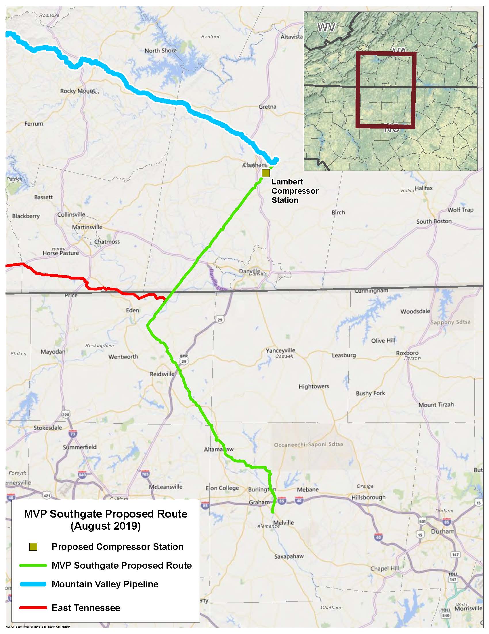 Maps - MVP Pipeline Map Proposed Route | MVP Southgate